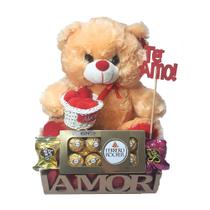Cesta Namorados Amor Com Urso E Ferrero Rocher