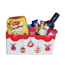 Cesta Natal Especial Chocolates Vinho Mini Panetone - Paraíso do Conjunto