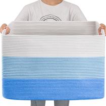 Cesta OIAHOMY 63x41x41cm, corda de algodão 108L, azul gradiente Cesta OIAHOMY 63x41x41cm, corda de algodão 108L, azul gradiente