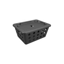 Cesta one com tampa pequena preto coza