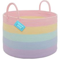 Cesta OrganiHaus Cute para sala de aula em tons pastel Rainbow 20x13cm