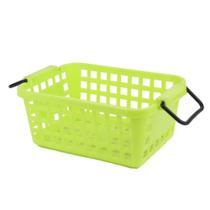 Cesta Organizadora 22x9cm Empilhável Alça Verde - Z PLASTIC