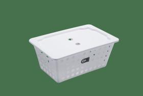 Cesta Organizadora Com Tampa Coza One 4,4 Litros 29,7 x 19,6 x 12,6 cm Branco