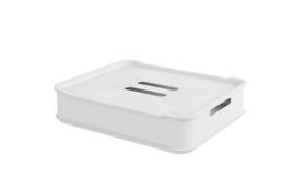Cesta Organizadora com Tampa Maxi Coza Fit 38 x 31,6 x 8,4 cm Branco Cesta Organizadora com Tampa Maxi Coza Fit 38 x 31,6 x 8,4 cm Branco