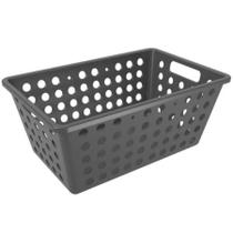 Cesta Organizadora Coza One Grande 4,7 Litros Cinza Chumbo Cesta Organizadora Coza One Grande 4,7 Litros Cinza Chumbo