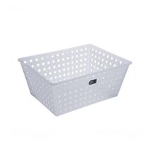 Cesta Organizadora Coza Plástica Empilhável 28,8 X 19,1 X 12,3 Cm, (4,4 LL) Linha One Natural Coza