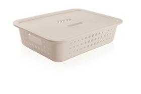 Cesta Organizadora Cube G Baixa Com Tampa 9l OU Cesta Organizadora Cube G Baixa Com Tampa 9l OU