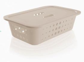 Cesta Organizadora Cube M Baixa Com Tampa 3,3l OU Cesta Organizadora Cube M Baixa Com Tampa 3,3l OU