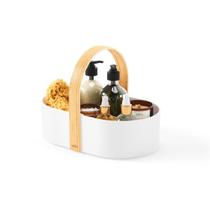 Cesta Organizadora de Cosmeticos Versátil Branca e Natural Cesta Organizadora de Cosmeticos Versátil Branca e Natural