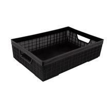 Cesta organizadora de juta a4 5.2 litros preta jaguar r.31191