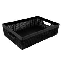 Cesta Organizadora Junta 5,2L Preta Com Alça 3180 - Jaguar Cesta Organizadora Junta 5,2L Preta Com Alça 3180 - Jaguar