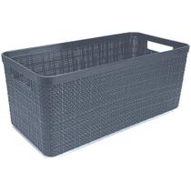 Cesta Organizadora Juta Alongado Grande Chumbo 7,4 Litros