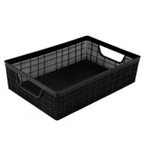 Cesta Organizadora Linha Junta 2L Preta Com Alça 3179 Jaguar Cesta Organizadora Linha Junta 2L Preta Com Alça 3179 Jaguar