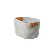 Cesta Organizadora Multiuso Com Alça Cesto Decorativo Em Algodão 35x25 cm 20cm de Altura Diversas Cores