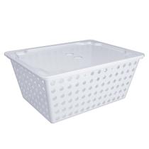 Cesta Organizadora One Maxi Coza com Tampa Natural 39x30x16,8 cm Cesta Organizadora One Maxi Coza com Tampa Natural 39x30x16,8 cm