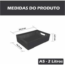 Cesta Organizadora P M G Multiuso 2, 5,2 e 11,5l Reforçada Jaguar Banheiro Geladeira Armario Cozinha Caixa