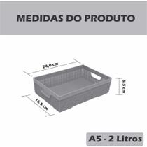 Cesta Organizadora P ou M Multiuso A3 OU A5 Reforçada Jaguar Banheiro Geladeira Armario Cozinha Caixa
