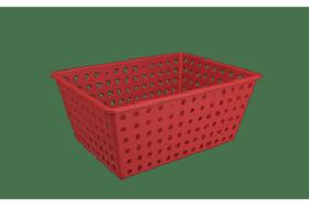 Cesta Organizadora Plástica Empilhável Maxi One 4,4 l Vermelho Bold Coza