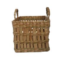 Cesta Organizadora Quadrada Taboa Natural Alças 25x25x22