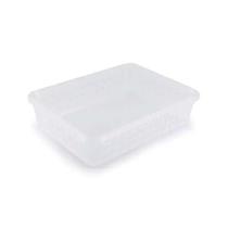 Cesta Organizadora Retangular Transparente De Plástico Cesta Organizadora Retangular Transparente De Plástico