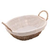 Cesta Ou Fruteira Sisal Com Forro 27cm X 21cm X 12,5 Cm Cesta Ou Fruteira Sisal Com Forro 27cm X 21cm X 12,5 Cm
