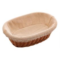 Cesta oval c/ forro em tecido rattan pvc 24x17cm - lyor Cesta oval c/ forro em tecido rattan pvc 24x17cm - lyor