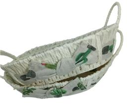 Cesta Oval com alça e forro de tecido Mundiart 27x20x7cm Cesta Oval com alça e forro de tecido Mundiart 27x20x7cm