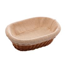 Cesta Oval com Forro Lyor de Rattan Plástico 27cm