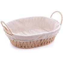 Cesta oval de papel trançado com forro de tecido Wolff 30,5x21x12 Cesta oval de papel trançado com forro de tecido Wolff 30,5x21x12