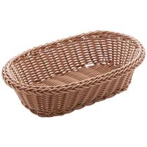 Cesta oval de plástico trançado Rattan Lyor 24x17x7 Cesta oval de plástico trançado Rattan Lyor 24x17x7
