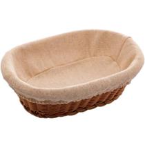 Cesta Oval de Rattan Lyor Plástico com Forro em Tecido 27x20x8cm Cesta Oval de Rattan Lyor Plástico com Forro em Tecido 27x20x8cm