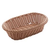 Cesta Oval de Rattan Plástico 24cm Cesta Oval de Rattan Plástico 24cm