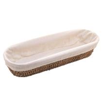 Cesta Oval De Sisal Com Forro Em Tecido 43,5Cm X 15Cm X 8Cm - WOLFF MESA Cesta Oval De Sisal Com Forro Em Tecido 43,5Cm X 15Cm X 8Cm - WOLFF MESA
