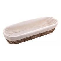 Cesta Oval de Sisal com Forro em Tecido 43,5x8x15cm Wolff Cesta Oval de Sisal com Forro em Tecido 43,5x8x15cm Wolff