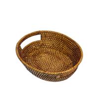 Cesta Oval em Rattan Bahali 23x20x6cm Cesta Oval em Rattan Bahali 23x20x6cm