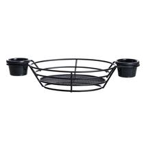 Cesta oval Fry inox 2 molheiras melamina preta 34x15cm -Dynasty Cesta oval Fry inox 2 molheiras melamina preta 34x15cm -Dynasty