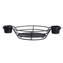 Cesta oval Fry inox 2 molheiras melamina preta 34x15cm -Dynasty Cesta oval Fry inox 2 molheiras melamina preta 34x15cm -Dynasty
