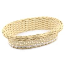 Cesta Oval Lisa de Fibra Sintética 22x15 cm Cayçara