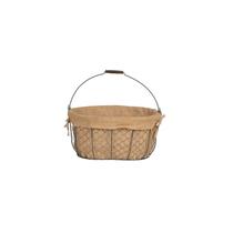 CESTA OVAL METAL E TECIDO CLOTH P (19x32cm) - Liv