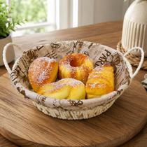 Cesta Pães Doces Artificial Decoração Panificadora Casa 5pçs