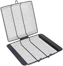 Cesta para churrasco Char-Broil antiaderente em aço inoxidável preto/prata Cesta para churrasco Char-Broil antiaderente em aço inoxidável preto/prata