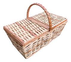 Cesta Para Piquenique Vime Com Verniz Retangular 42Cm - Marr