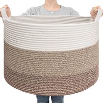 Cesta para ropa Goodpick 55x35 cm cuerda de algodón grande