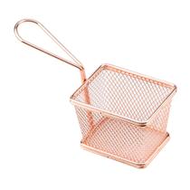 Cesta para servir fritura batata frita inox rose 7,5x10cm