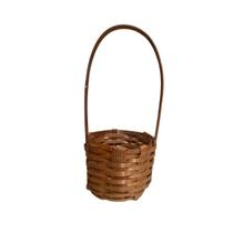 Cesta Pequena Redonda Bambu 14 X5Cm Decorativo Kit Com 5 Un