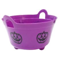 Cesta Plástica - Mini Bowl Roxo - Happy Halloween - 11,5 x 6,5 x 11,5 cm - 1 unidade - Cromus - Rizzo