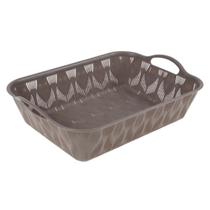 Cesta Plástica Retangular Grande Várias Cores 27X8,7X19,5CM