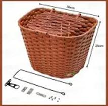 Cesta plastica traçada com tampa na cor marrom Cesta plastica traçada com tampa na cor marrom