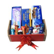 Cesta Premium Chocolates Importados Milka, Swiss Alps Gigante