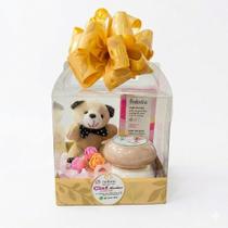 Cesta Presente 02 Sabonetes natura 01 Creme Hidratante para as mãos 01 Ursinho chaveiro Caixa